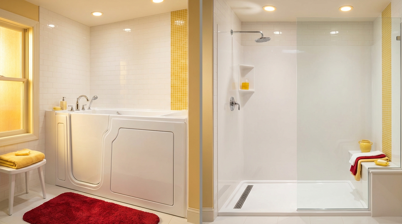 You are currently viewing Walk-In Tubs vs. Curbless Showers: A Pros and Cons List
